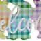 Pastel Gingham Easter Bunnies Welcome Wall Sign